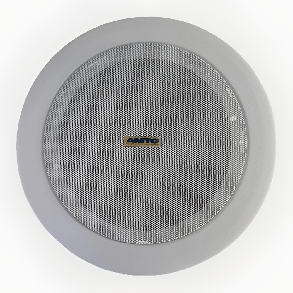 AMTC EQ-SPKR6W 8" In Ceiling Recess-Mount 70V 10W PA Commercial Speaker White